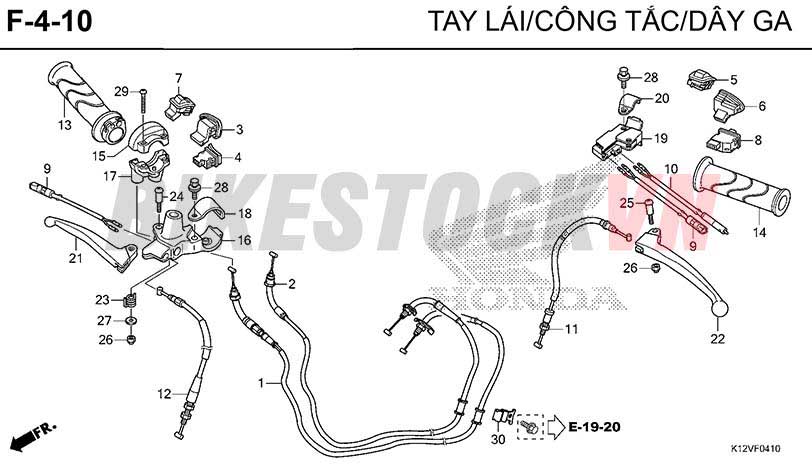 F-4-10_TAY LÁI/ CÔNG TẮC/ DÂY GA