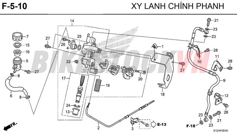 F-5-10_XY LANH PHANH CHÍNH