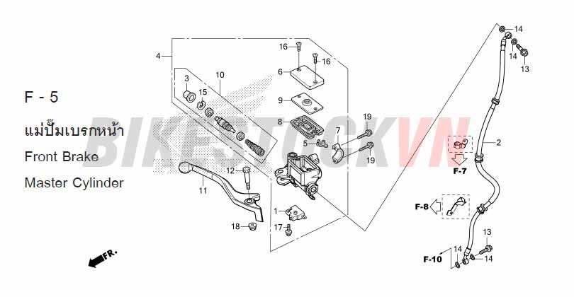 F-5_XY LANH CHÍNH PHANH TRƯỚC