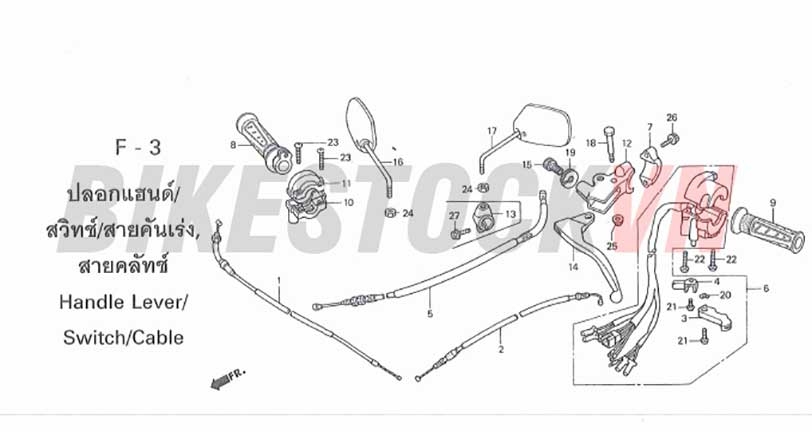 F-3_TAY PHANH/CÔNG TẮC/DÂY PHANH