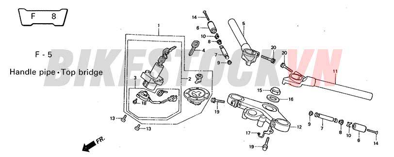 F-5_ỐNG TAY LÁI/CẦU TRÊN