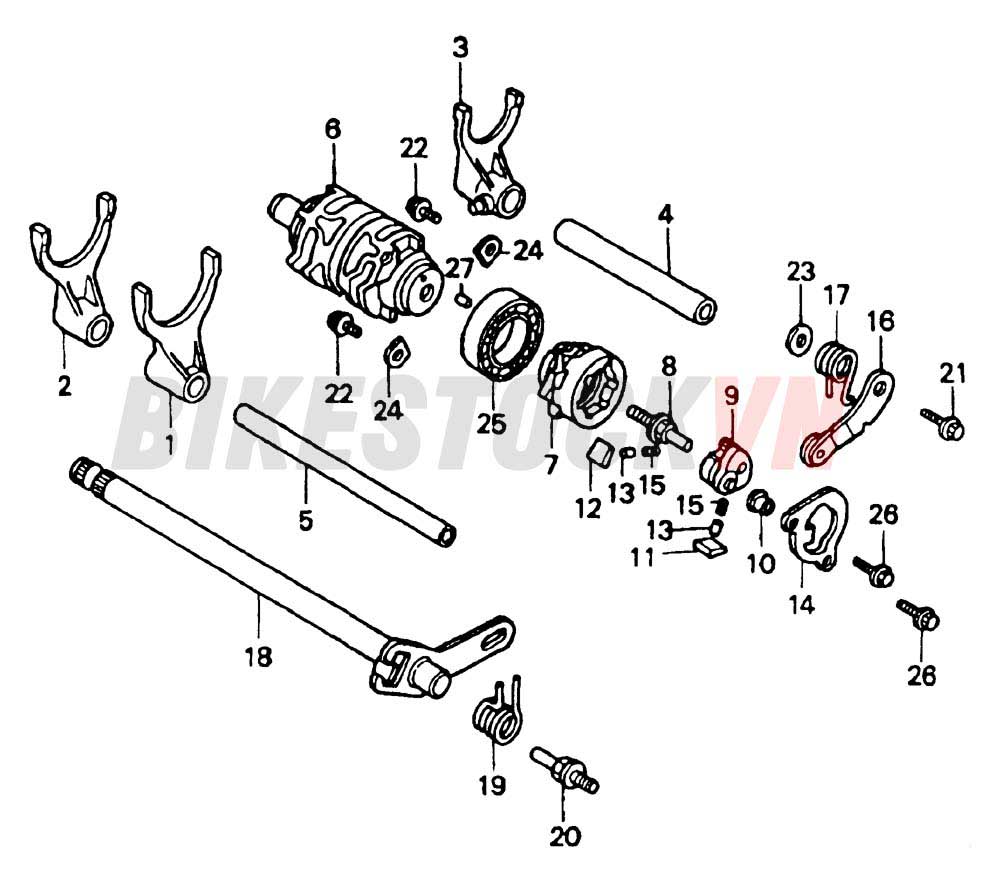 GEARSHIFT DRUM/GEARSHIFT FORK