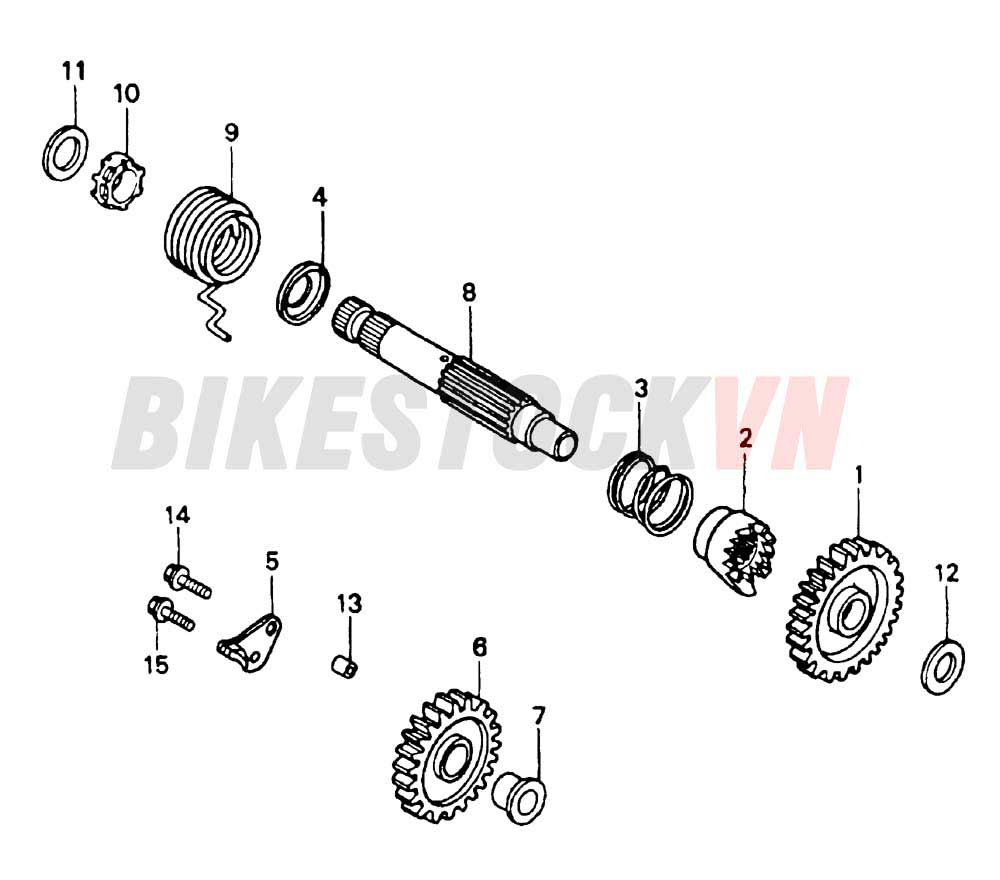 KICK STARTER SPINDLE