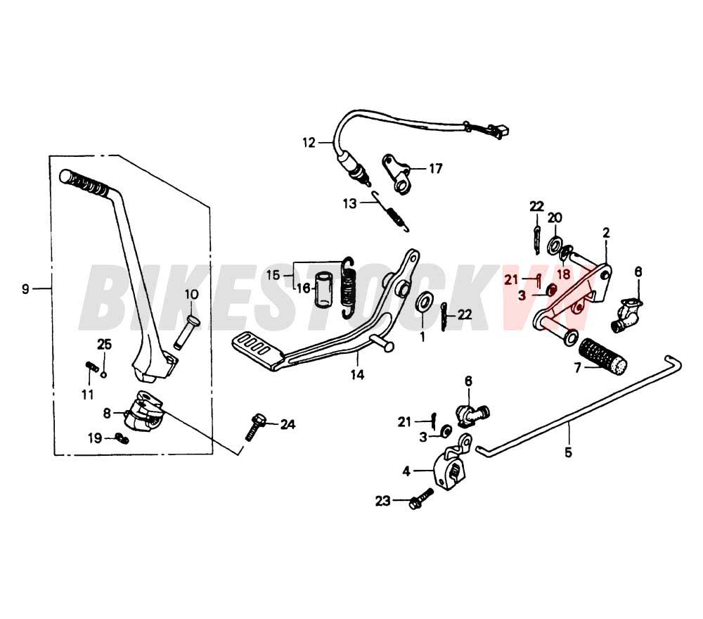 PEDAL/KICK STARTER ARM