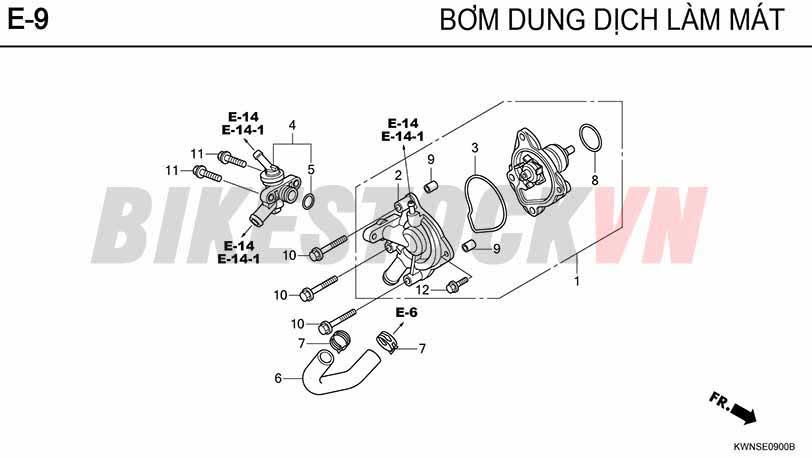 E9_BƠM DUNG DỊCH LÀM MÁT