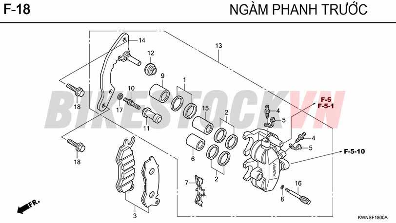 F18_NGÀM PHANH TRƯỚC