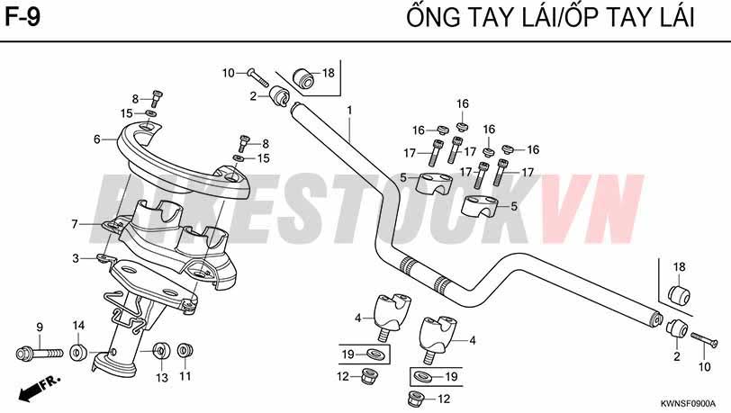 F9_ỐP TAY LÁI/ ỐNG TAY LÁI