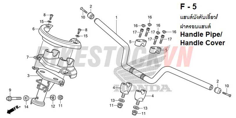 F-5_ỐNG TAY LÁI/CẦU TRÊN