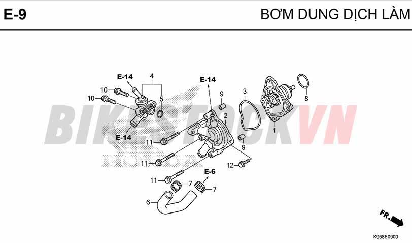 E9_BƠM DUNG DỊCH LÀM MÁT