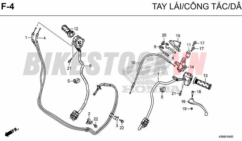 F4_TAY LÁI/ CÔNG TẮC/ DÂY GA