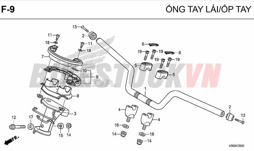 F9_ỐNG TAY LÁI/ ỐP TAY LÁI