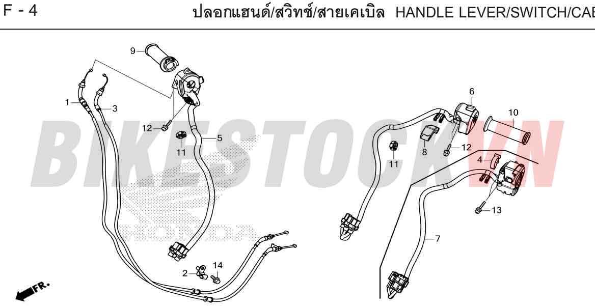 F-4_DÂY/CÔNG TẮT/ TAY LÁI