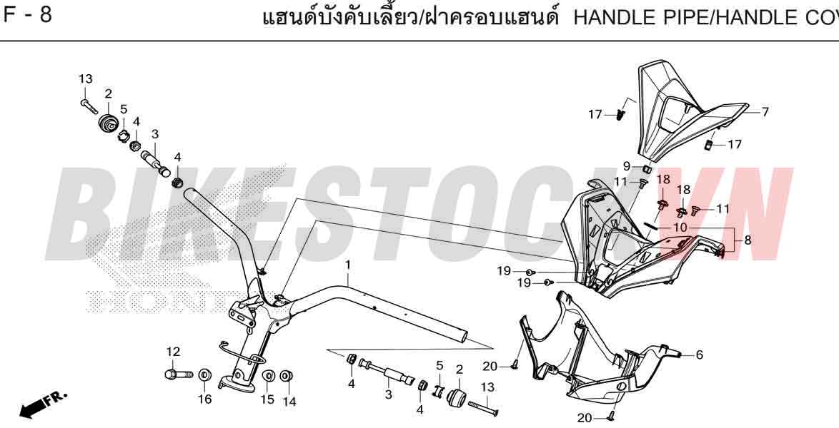 F-8_GHI ĐÔNG CỔ LÁI / ỐP TAY LÁI