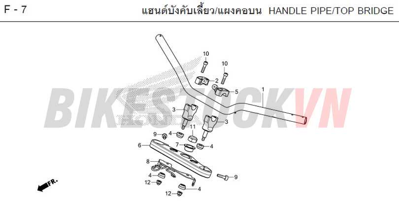 F-7_ỐNG TAY LÁI/CẦU TRÊN