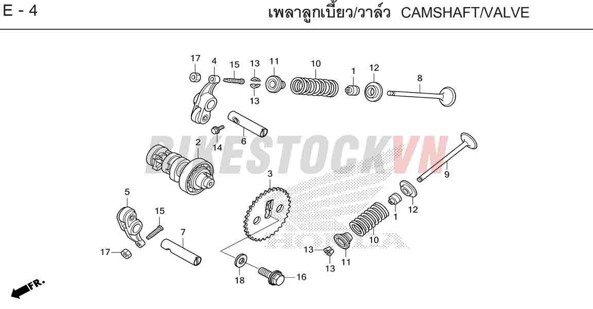 E-4_TRỤC CAM/ XUPAP