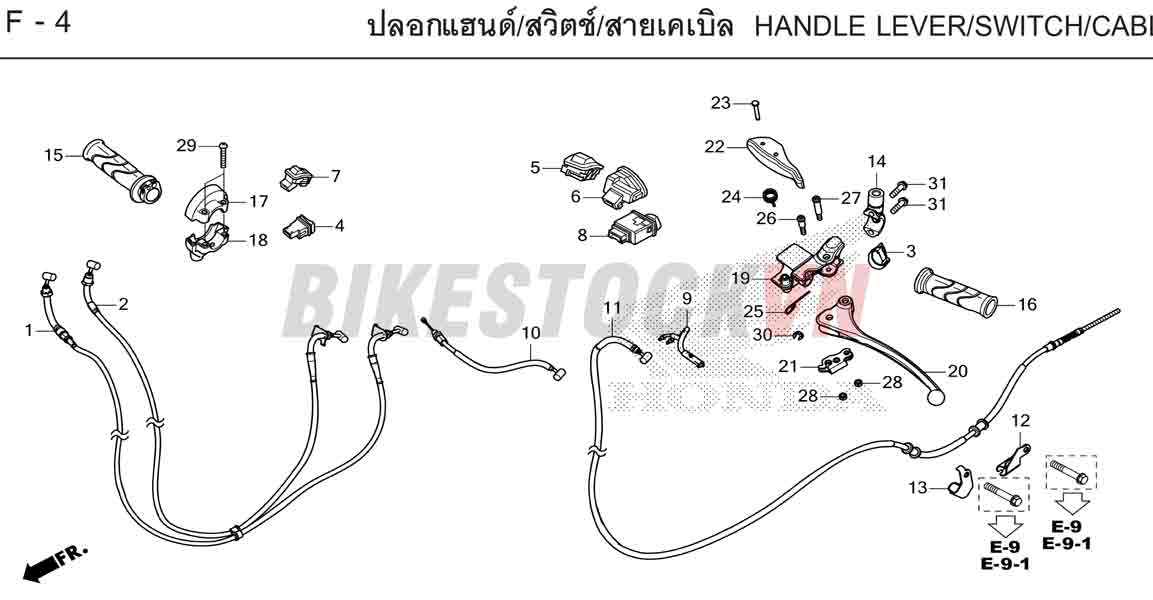 F-4_DÂY/CÔNG TẮT/ TAY LÁI
