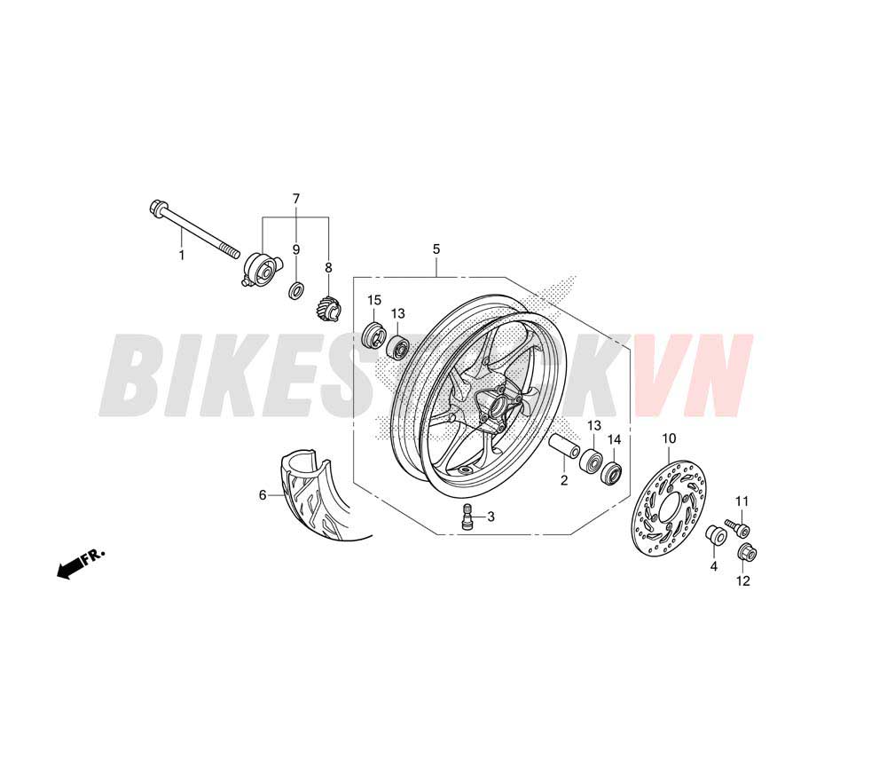 FRONT WHEEL (ACF110CBF)