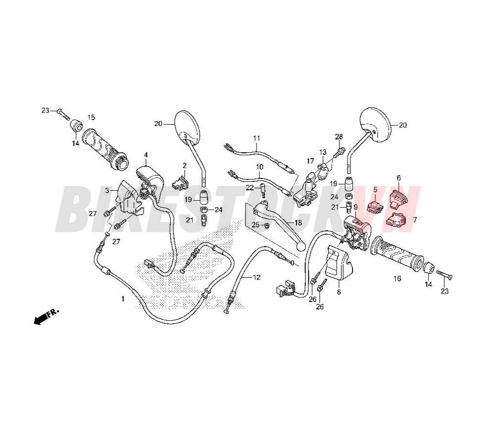 HANDLE LEVER/SWITCH/CABLE (ACF110CBF)