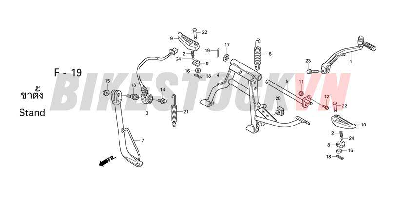 F-19_CHÂN CHỐNG/CẦN KHỞI ĐỘNG