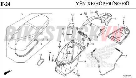 F-24_YÊN XE/KHOANG CHỨA ĐỒ