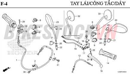 F-4_DÂY/CÔNG TẮT/ TAY LÁI