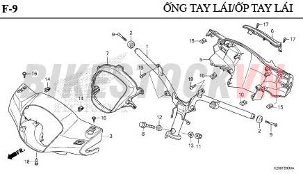 F-9_ỐP TAY LÁI/ỐNG TAY LÁI