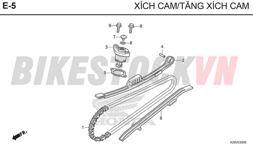 E5_XÍCH CAM/TĂNG XÍCH CAM