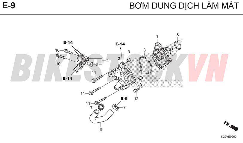 E9_BƠM DUNG DỊCH LÀM MÁT