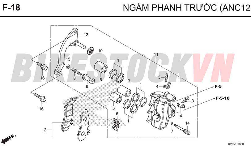 F18_NGÀM PHANH TRƯỚC