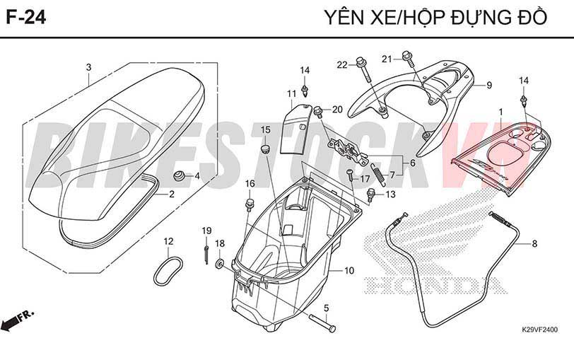 F24_YÊN XE/HỘP ĐỰNG ĐỒ