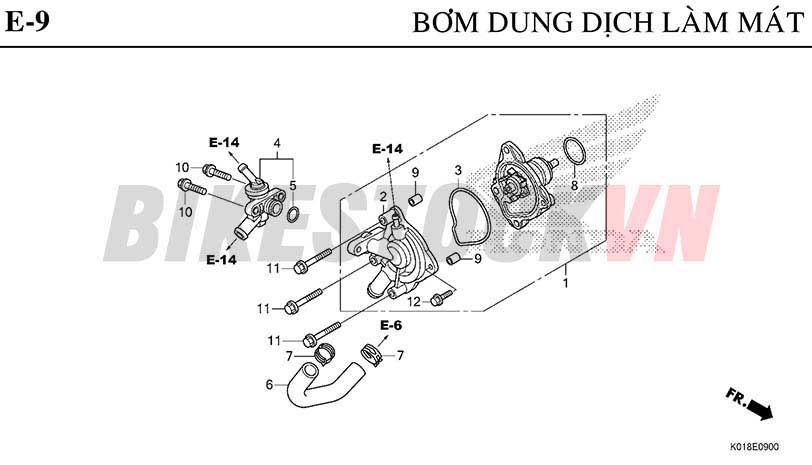 E-9_BƠM DUNG DỊCH LÀM MÁT