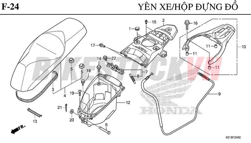 F-24_YÊN XE/ HỘP ĐỰNG ĐỒ