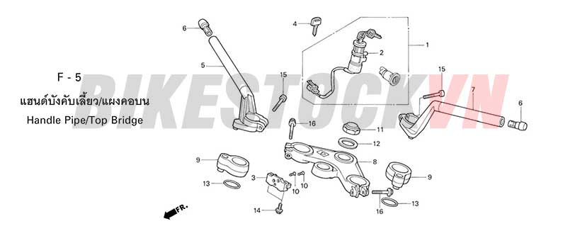 F-5_ỐNG TAY LÁI/CẦU TRÊN