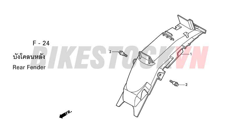 F-24_ỐP CHẮN BÙN SAU