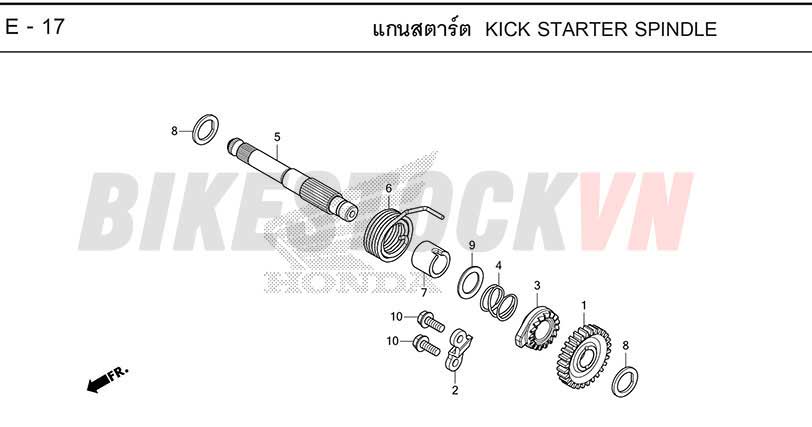 E-17_KICK STARTER SPINDLE