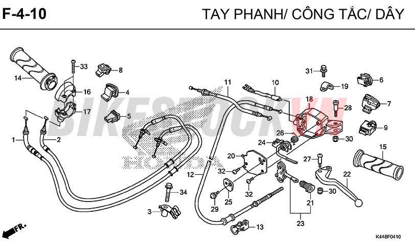 F4-10_TAY PHANH/ CÔNG TẮC/DÂY