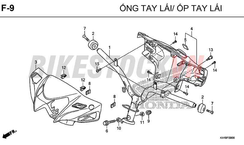 F9_ỐP TAY LÁI/ỐNG TAY LÁI