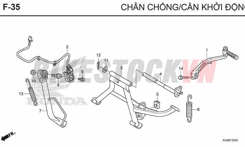 F35_CHÂN CHỐNG/ CẦN KHỞI ĐỘNG