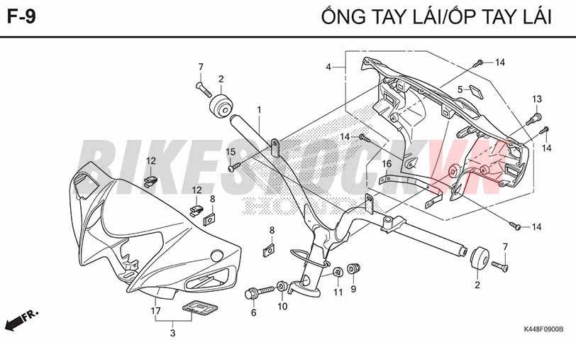 F9_ỐNG TAY LÁI/ỐP TAY LÁI