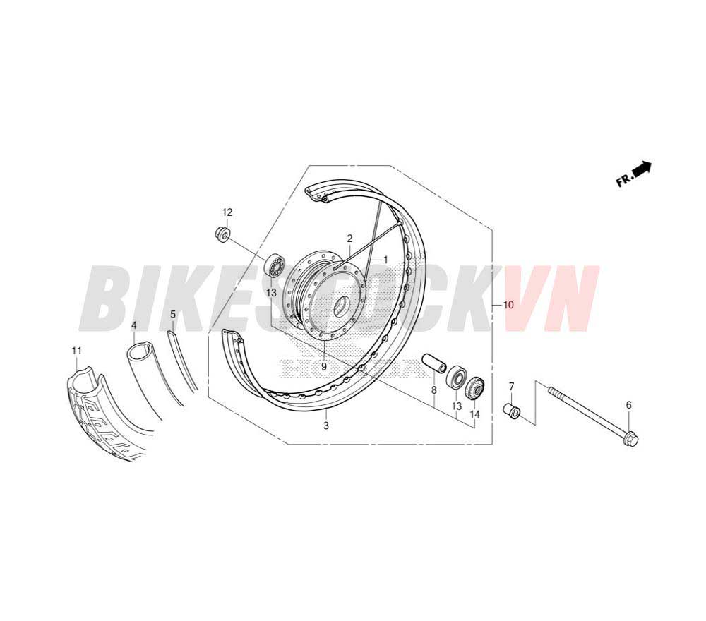 FRONT WHEEL(SPOKE/DRUM BRAKE)