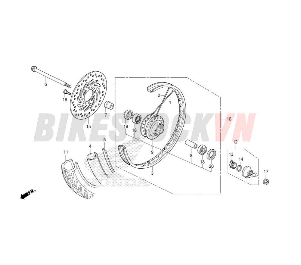 FRONT WHEEL (SPOKE/DISK BRAKE)