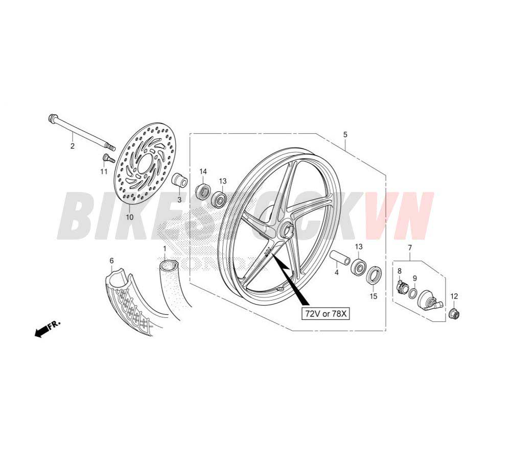 FRONT WHEEL (CAST/DISK BRAKE)