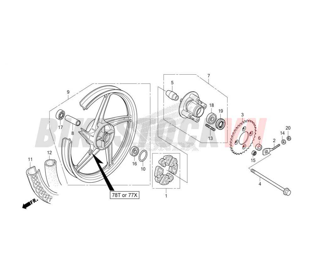 REAR WHEEL (CAST/DRUM BRAKE)