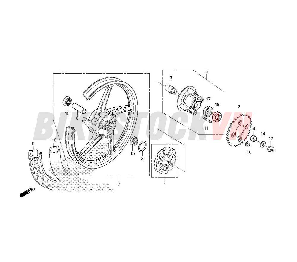 REAR WHEEL (CAST)