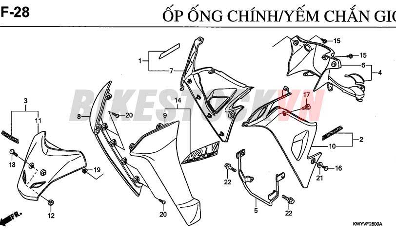 F-28_ỐP TRƯỚC/ YẾM XE