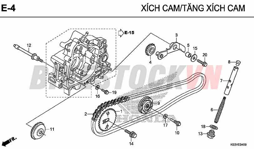 E4_XÍCH CAM/TĂNG XÍCH CAM