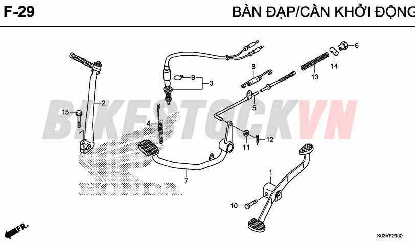 F29_BÀN ĐẠP/ CẦN KHỞI ĐỘNG