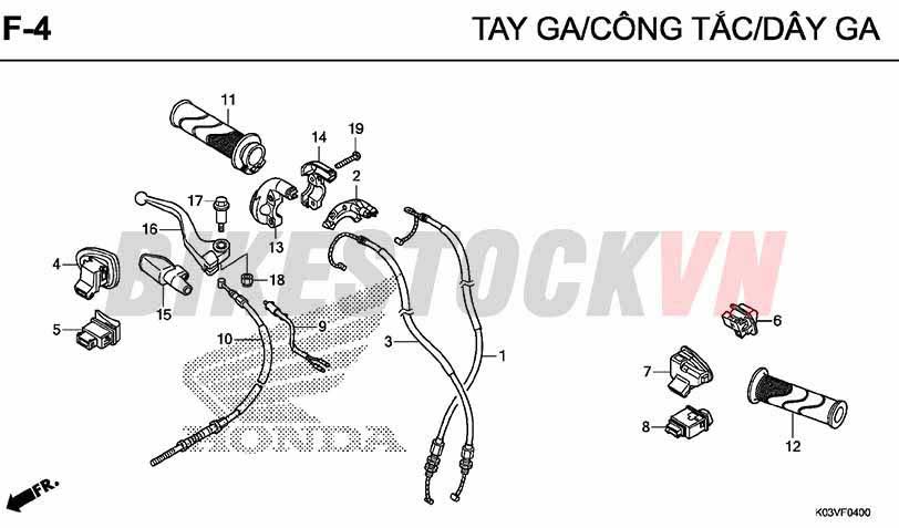 F4_TAY PHANH/ CÔNG TẮC/ DÂY GA