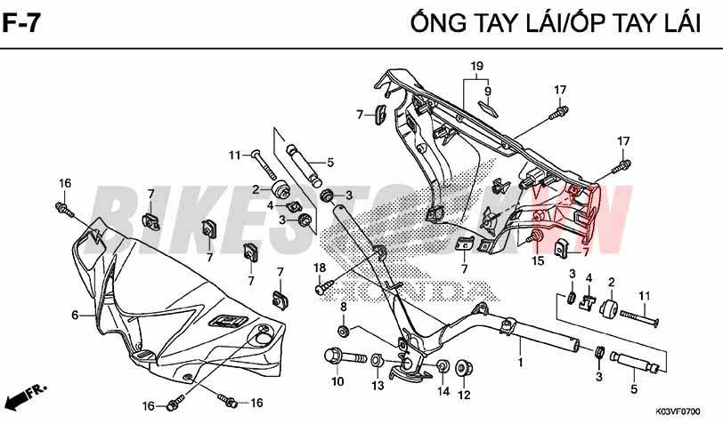 F7_ỐNG TAY LÁI/ ỐP TAY LÁI