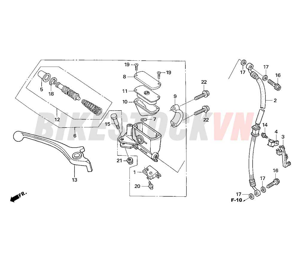 FRONT BRAKE MASTER CYLINDER (NF100R, MR)